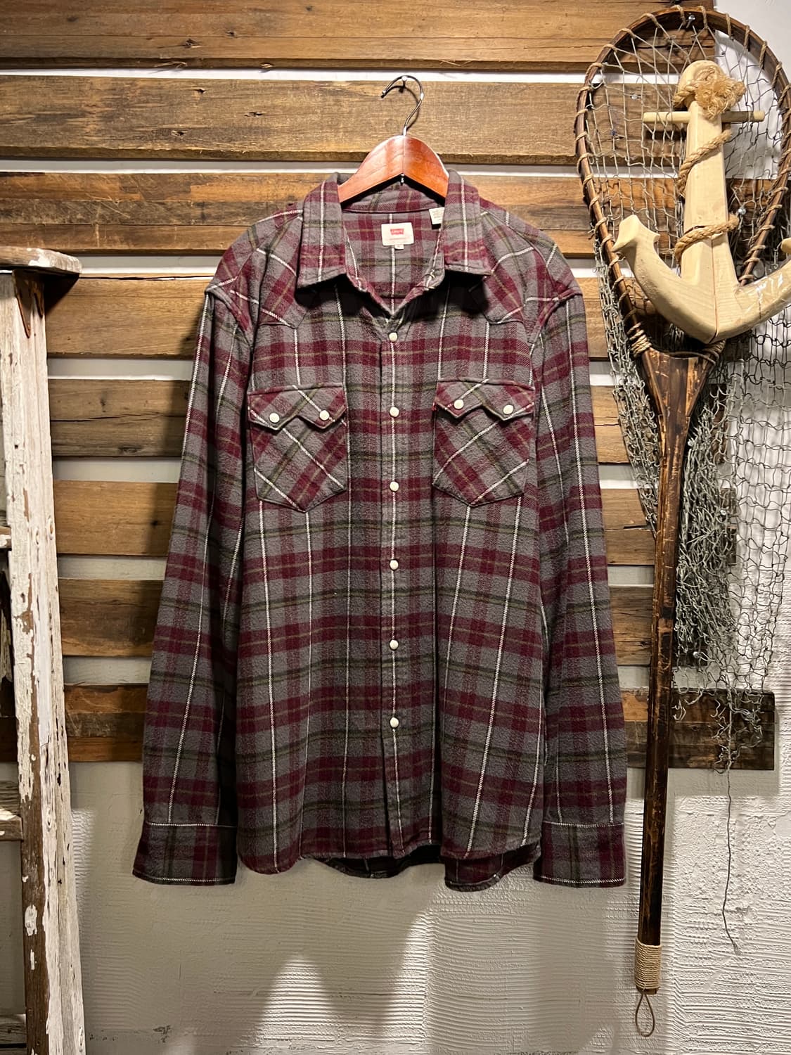 [XL]리바이스 타탄체크 웨스턴 플란넬 셔츠 상품이미지1