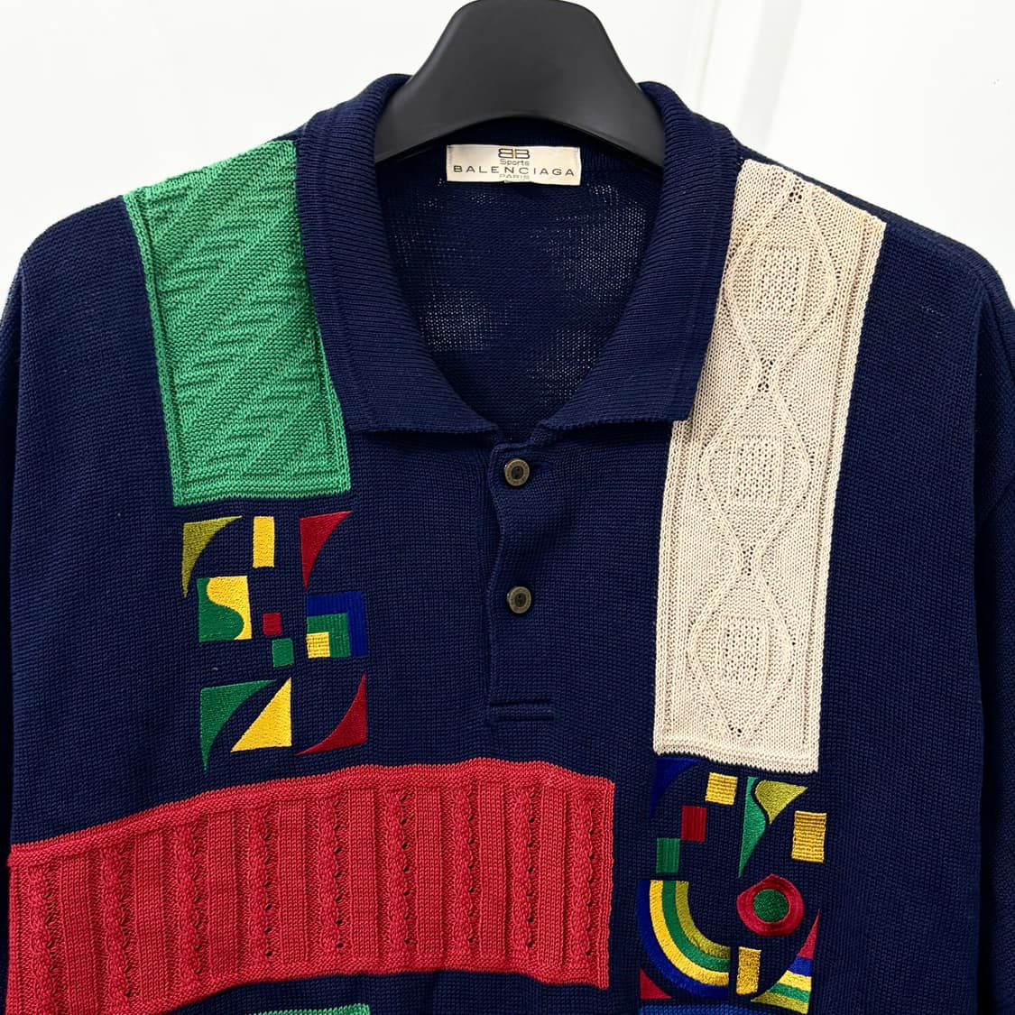 발렌시아가 90s 카라넥 니트 반팔 티셔츠 상품이미지5