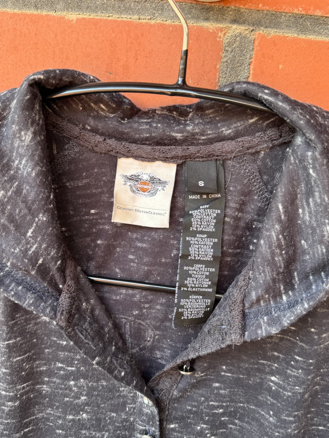 할리데이비슨 슬림핏 레이스 헨리넥 후드티 상품이미지5