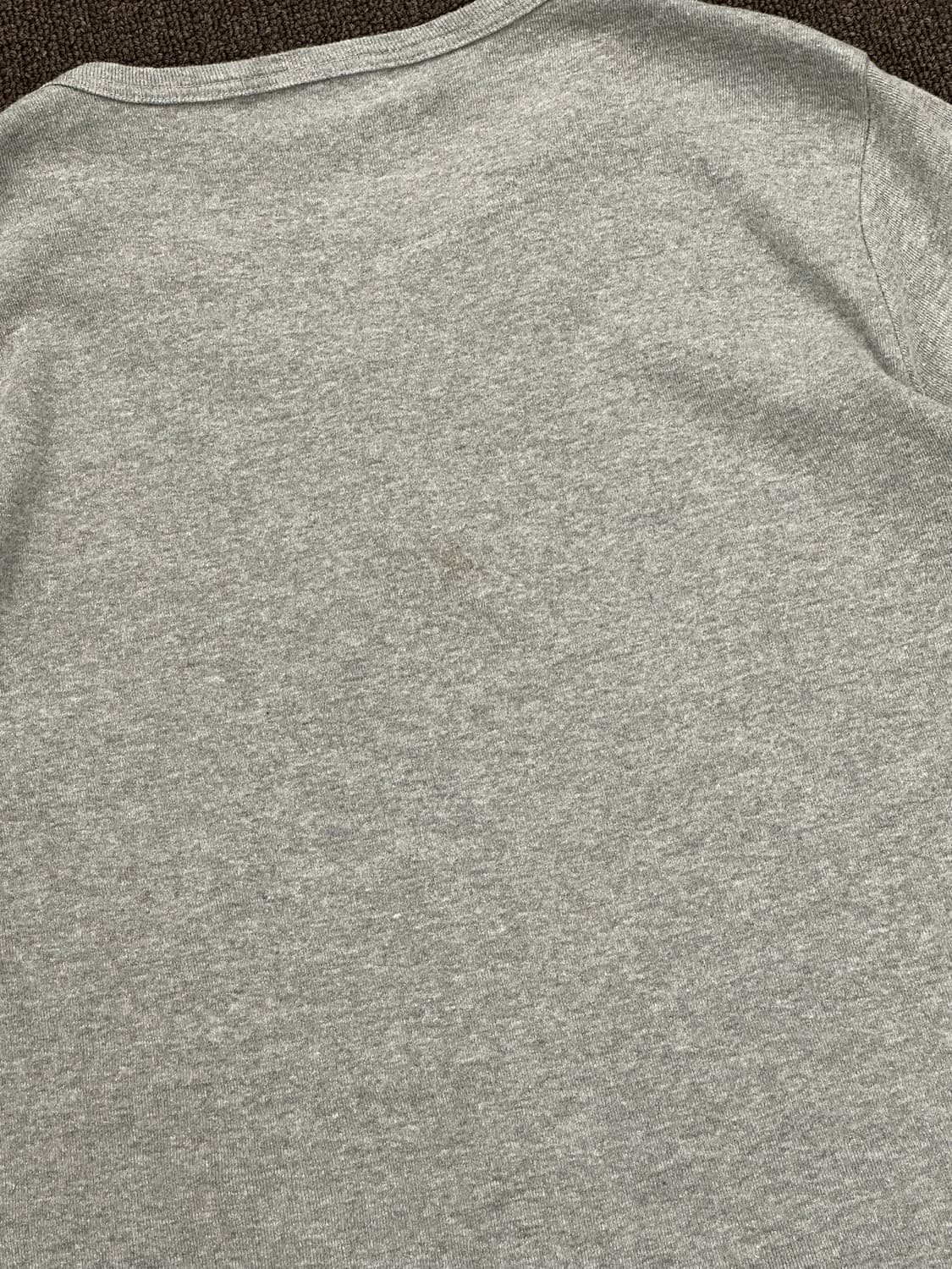 XL)Japanese vintage 여성 그레이 헨리넥 레이어드 반팔 상품이미지9