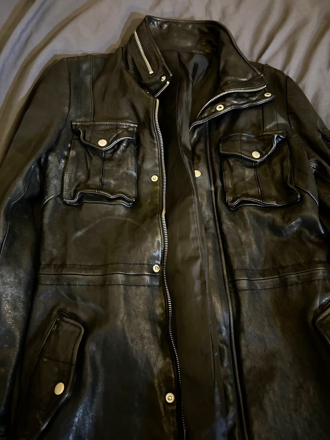 Sheep Skin Leather Coat Jacket 상품이미지2