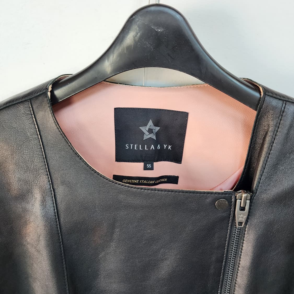 STELLA&YK 블랙 가죽 자켓 상품이미지2