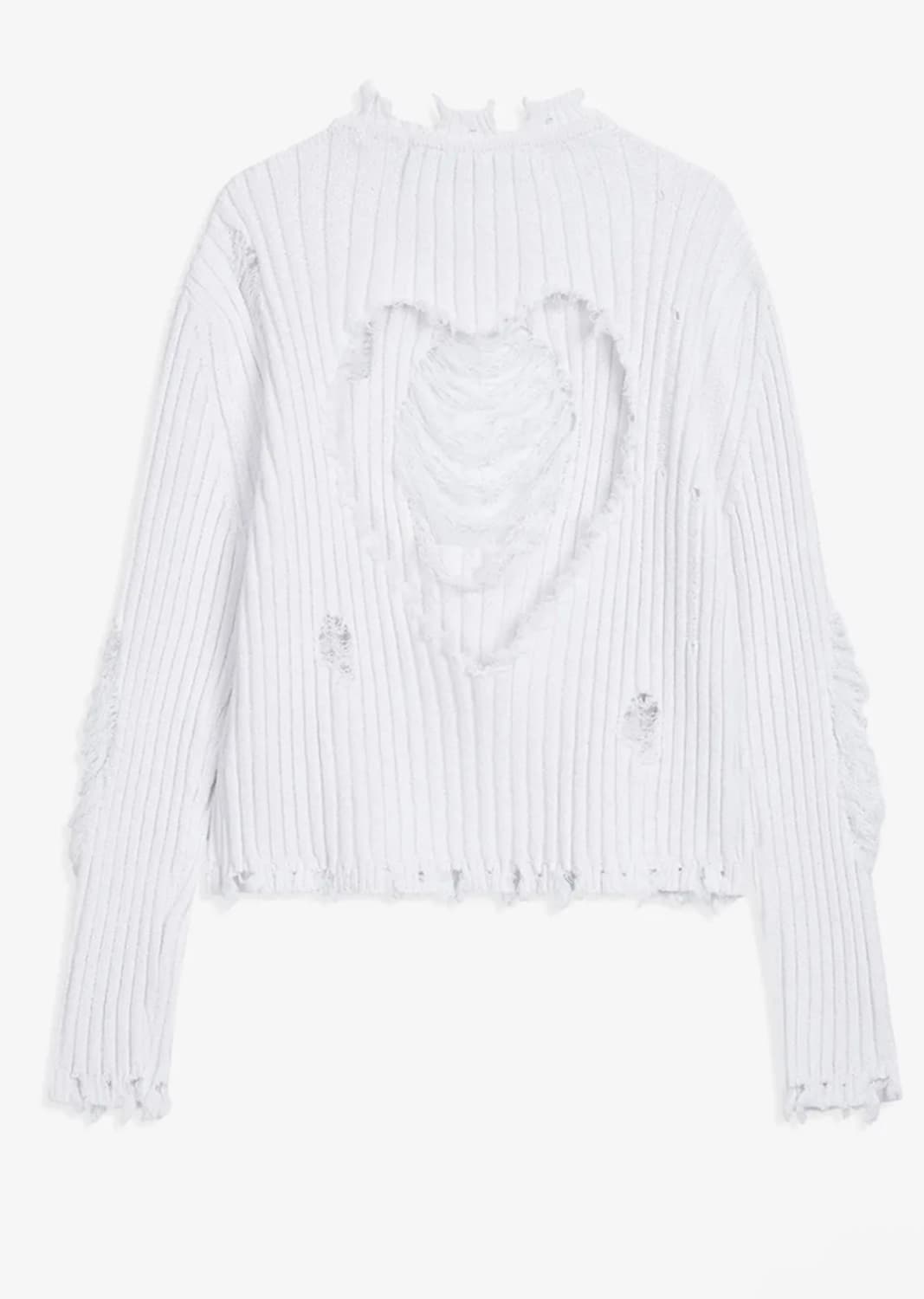 DAMAGED HEART PULLOVER (WHITE) 상품이미지3