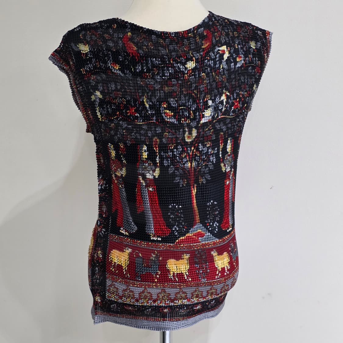 빈티지)인도풍 오리엔탈 에스닉 여름러플엠보 y2k 앤틱히피  반팔티셔츠 상품이미지4