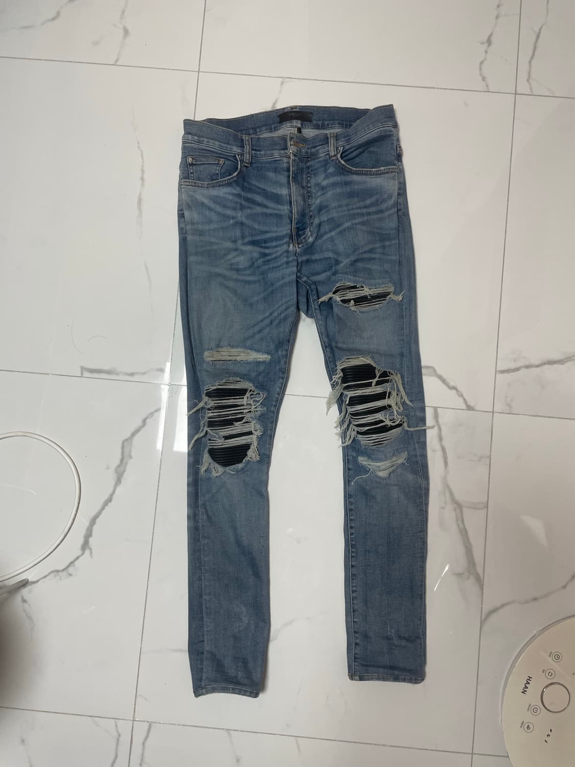 아미리 가죽패치 데님 32사이즈 상품이미지2