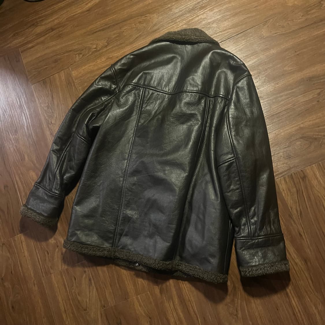 (착샷) Sir Baron 카우 레더 무스탕 xl 상품이미지6