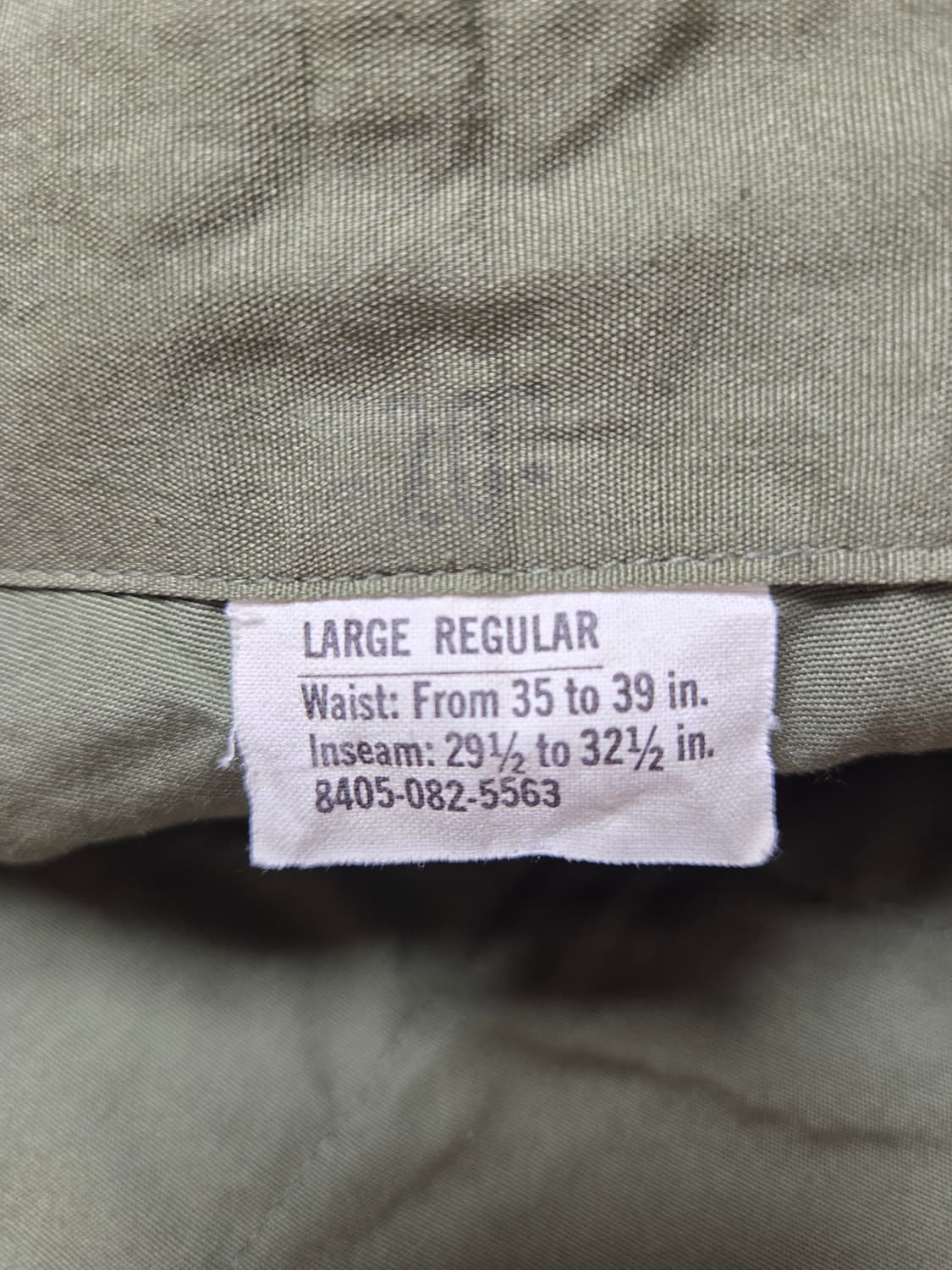 미군 오리지날 정글퍼티그 바지.L.R.새제품.67년도산
  상품이미지6