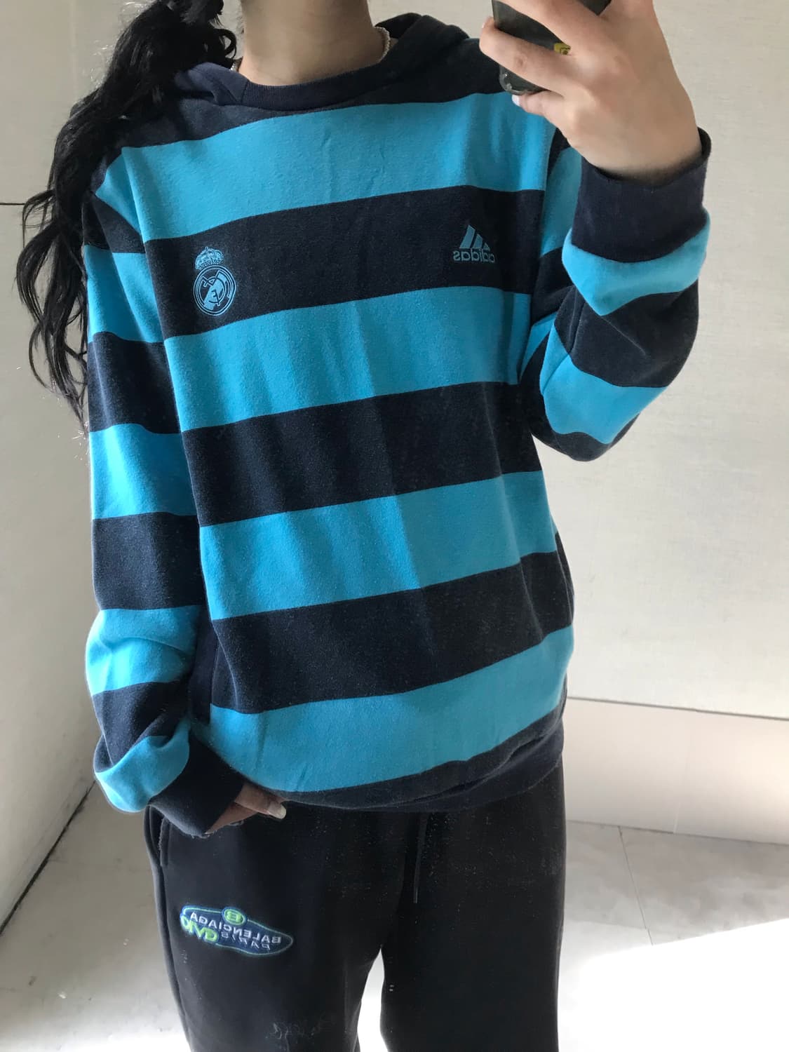 아디다스 레알마드리드 스트라이프 후드티 상품이미지1