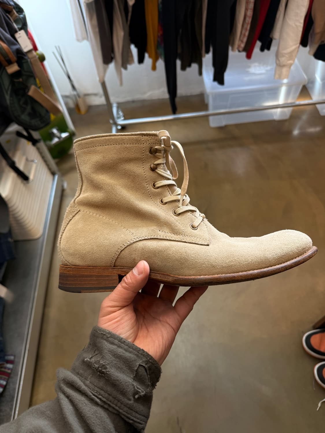 N.D.C made by hand 라이트 아이보리 스웨이드 부츠 43 상품이미지2