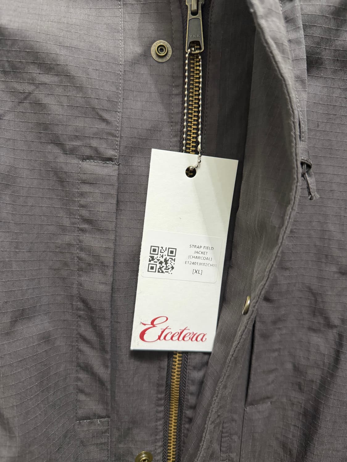 [XL] ETCE 이티씨이 스트랩 필드 자켓 차콜 상품이미지4
