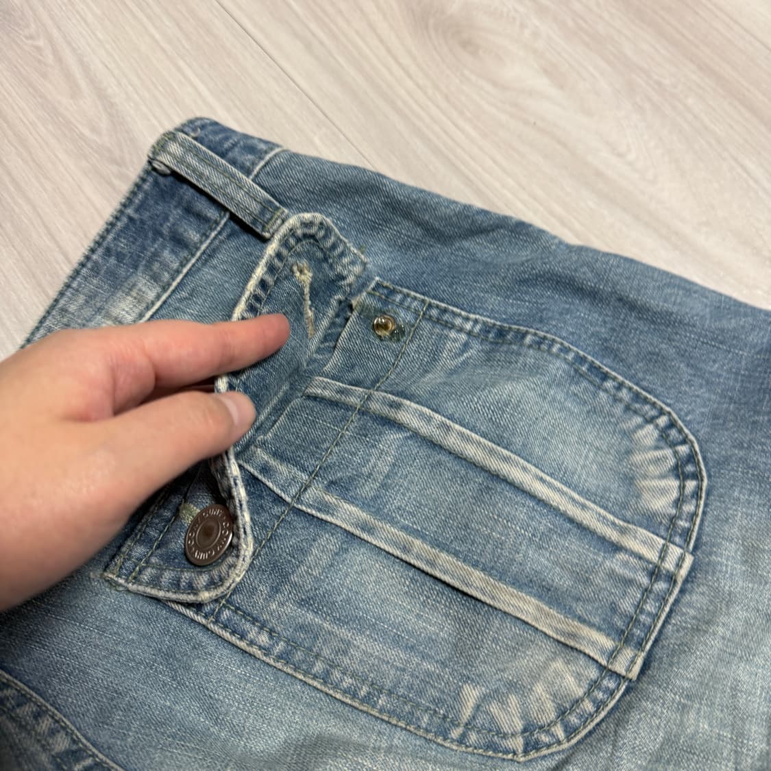 빈티지 카고 포켓 데님진 상품이미지6