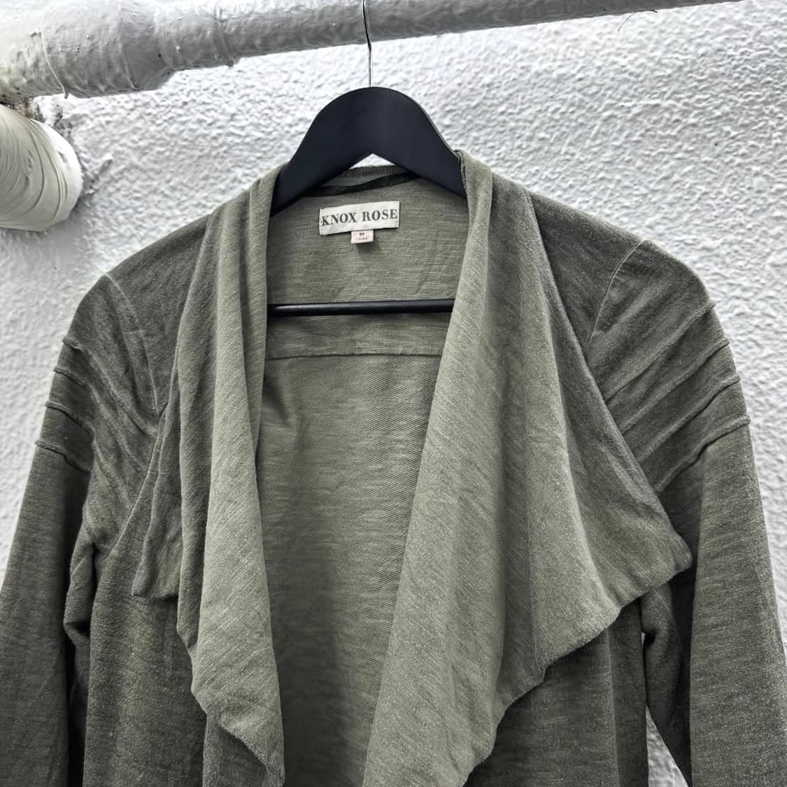 Olive Draped Waterfall Cardigan  상품이미지4