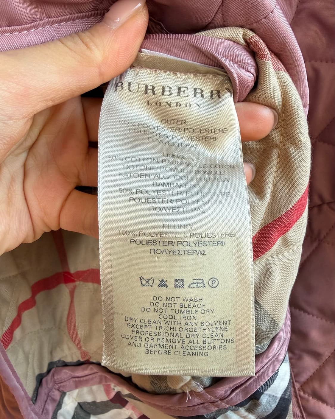 버버리 핑크 퀼팅 자켓  상품이미지9