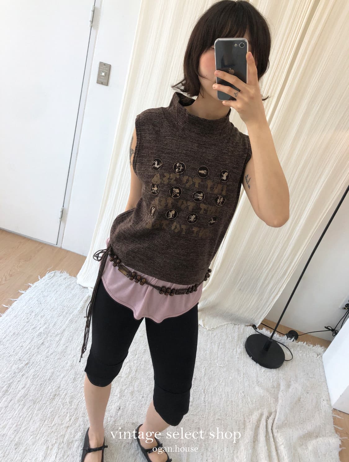 vintage zodiac sleeveless knit top 상품이미지2