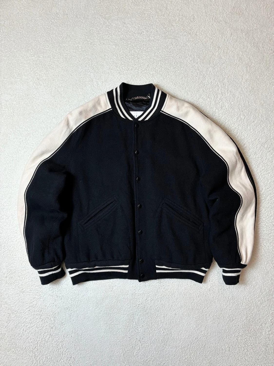 산드로옴므 테디 봄버 울 바시티 자켓 PN6524 상품이미지1