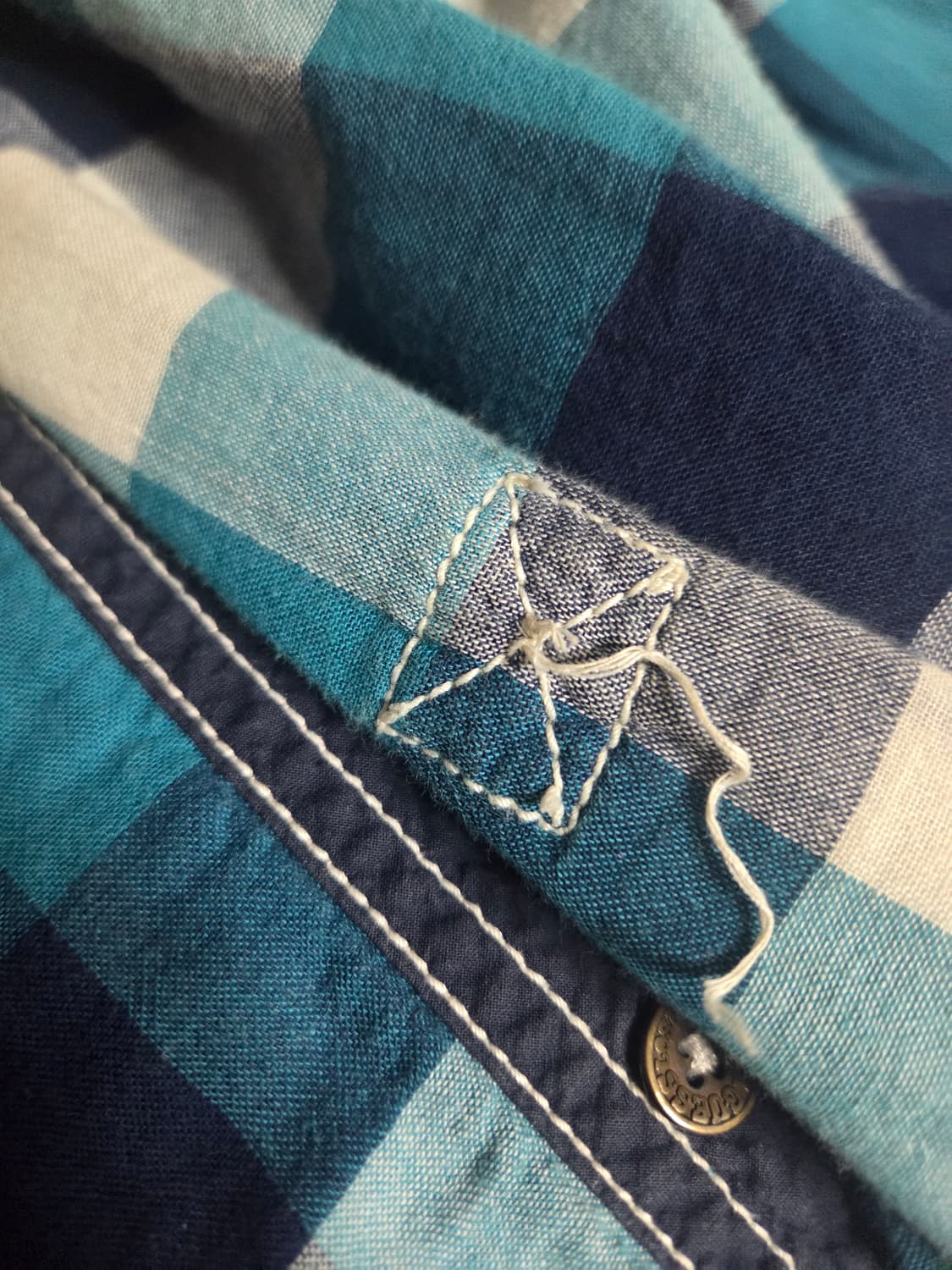 GUESS 체크셔츠 단추 후드 집업 상품이미지4