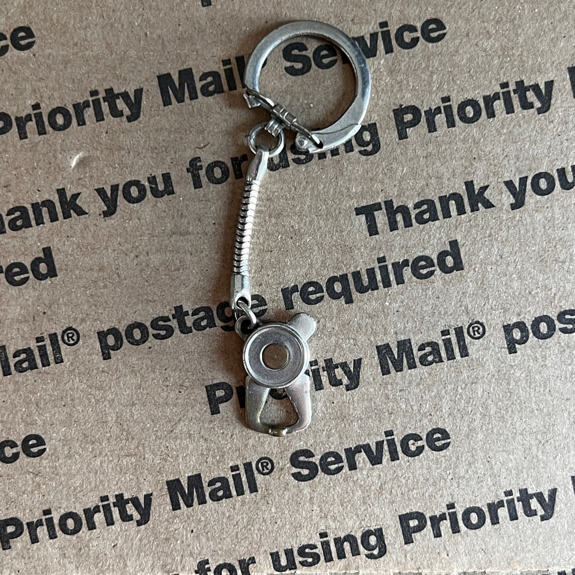 90s vtg Metal Clip Keyring 상품이미지1