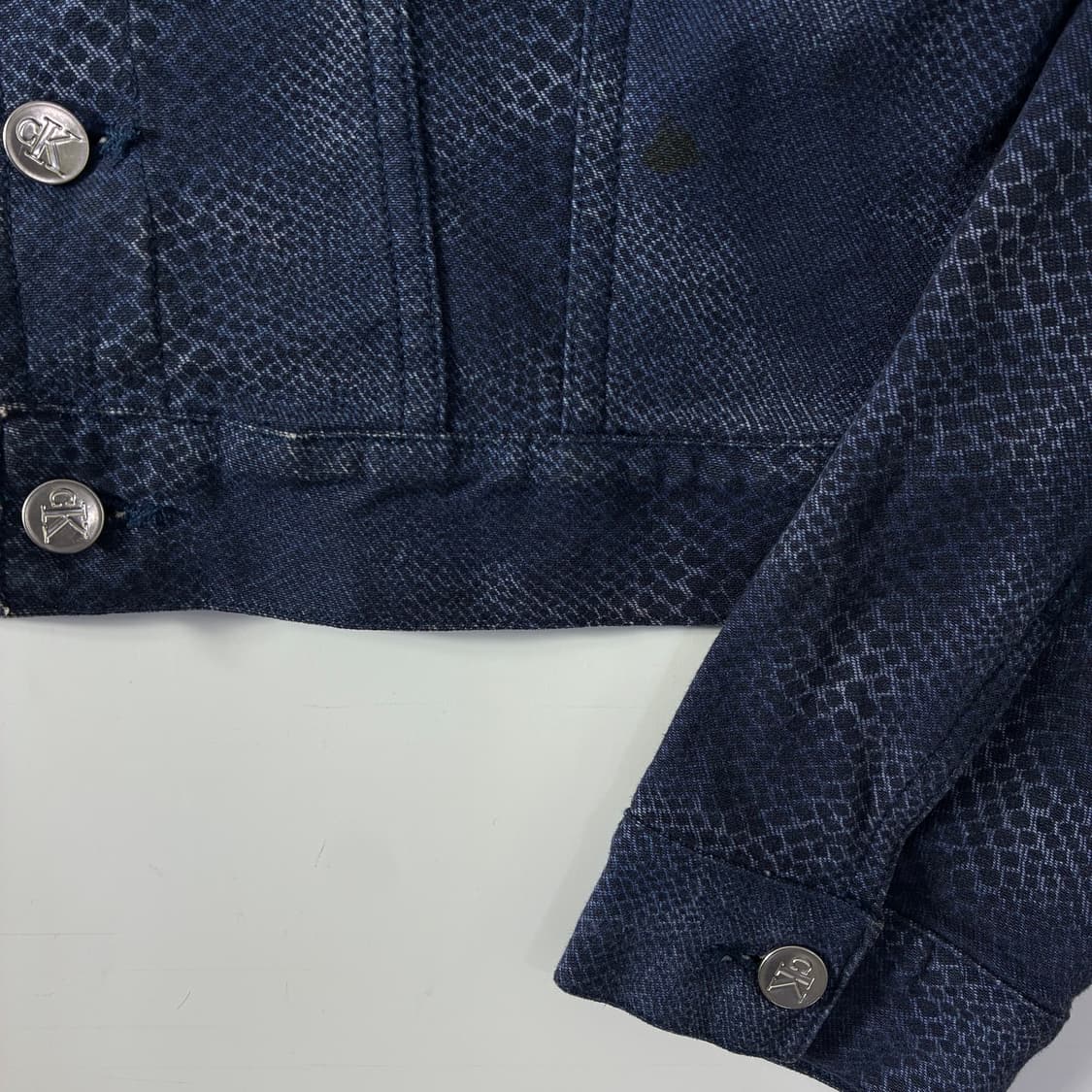 Calvin klein  캘빈클라인 코튼 파이톤 트러커 자켓   상품이미지4