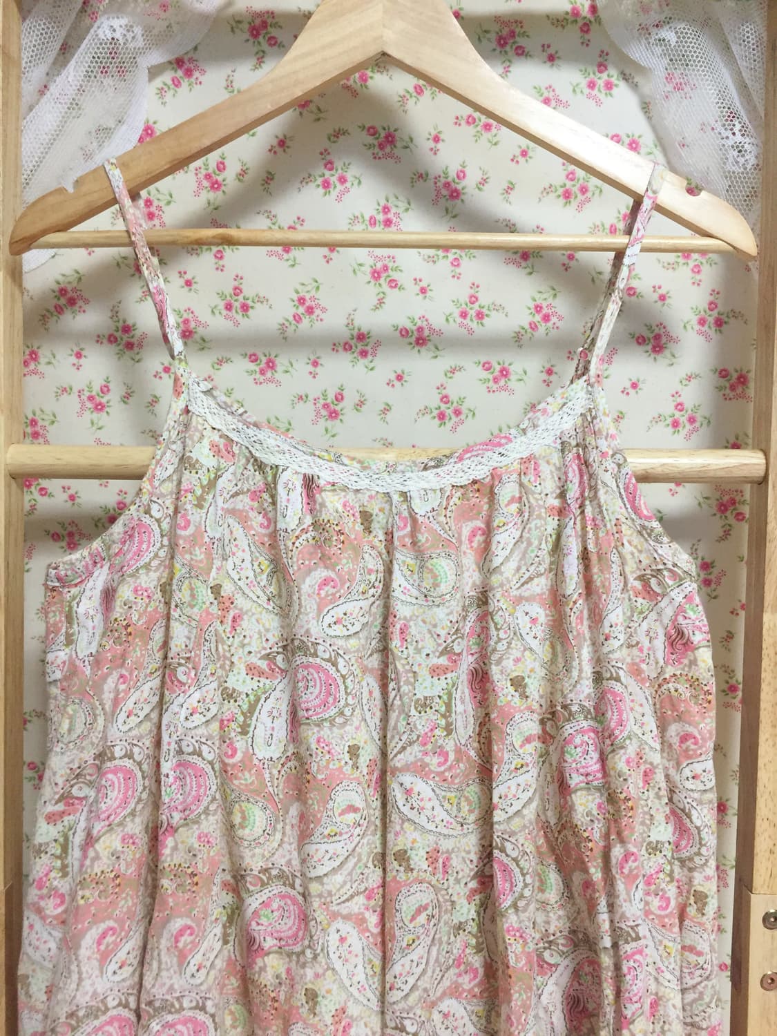 빈티지 핑크 페이즐리 나시원피스 상품이미지3