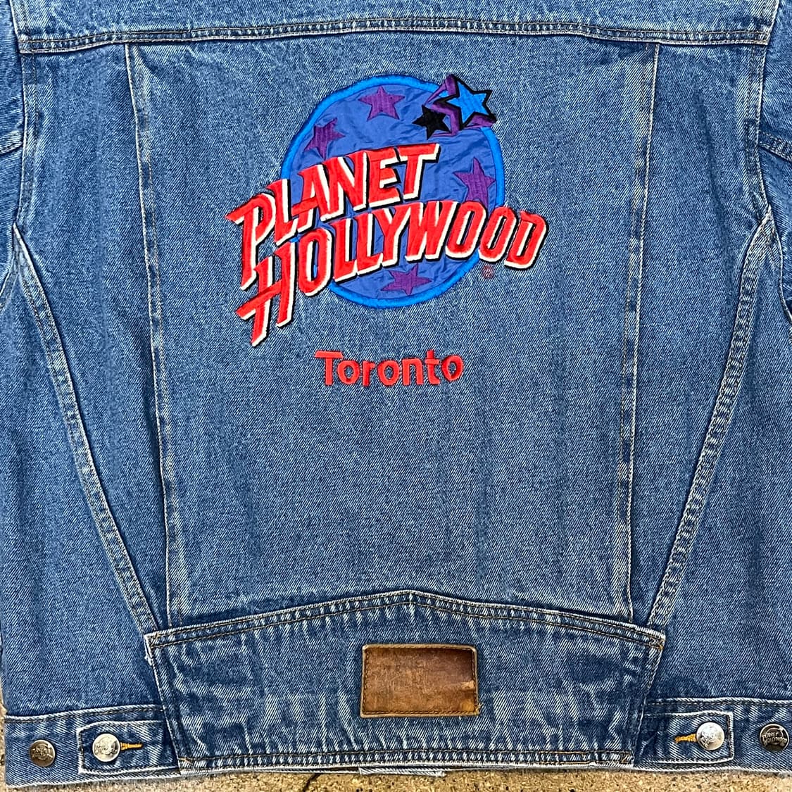 레어 90s USA 빈티지 플래닛헐리우드 청자켓 데님자켓 상품이미지7