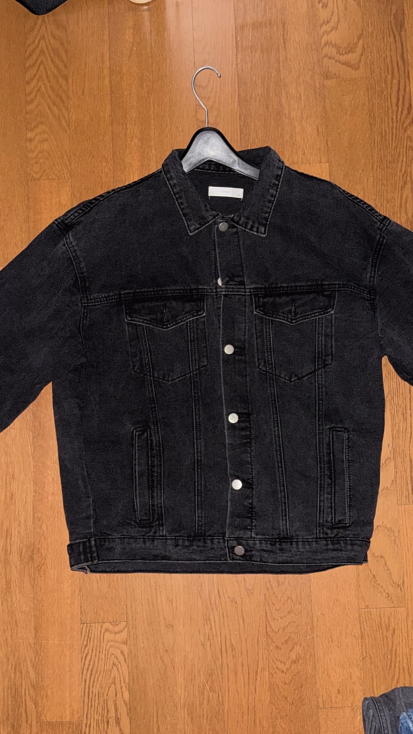 와시드 블랙 데님 자켓 상품이미지1