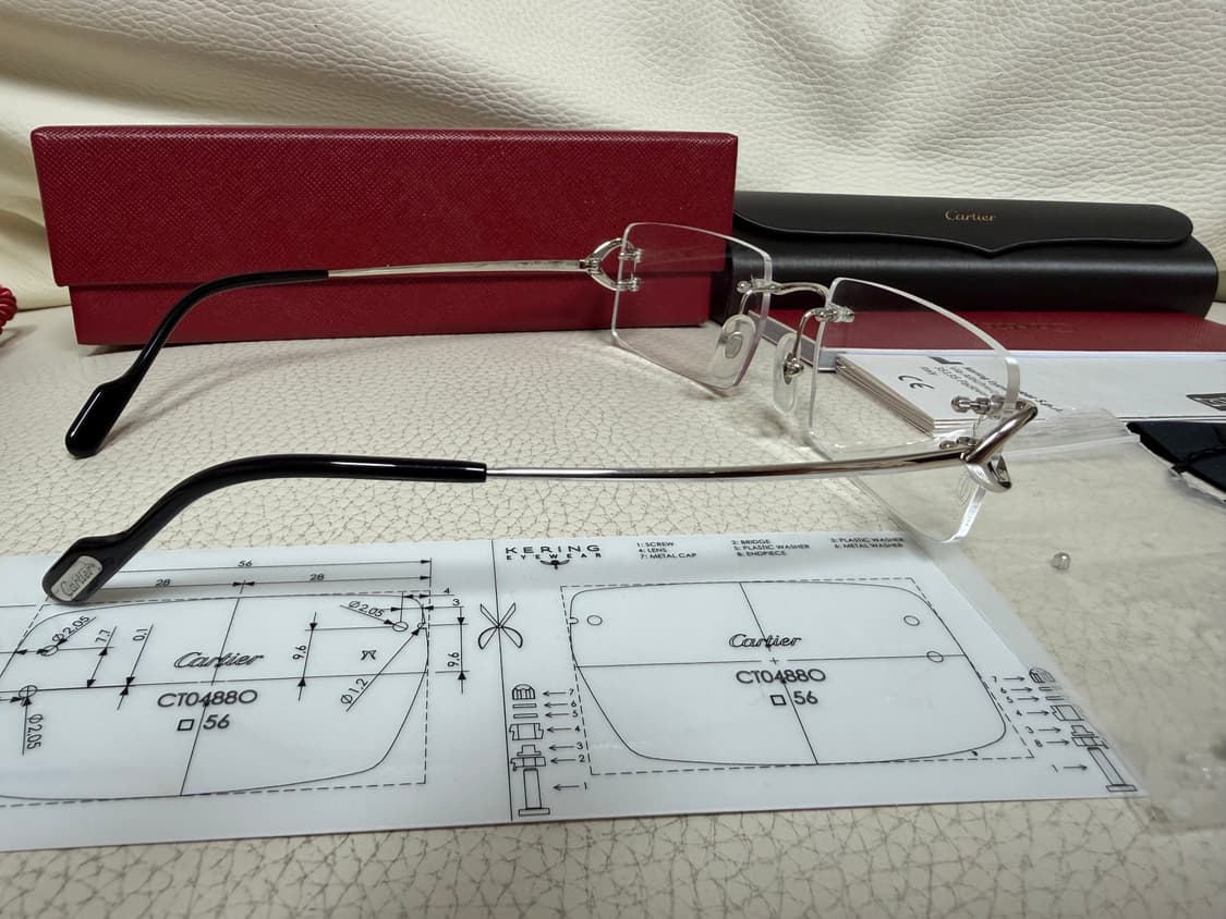 까르띠에 무테 말굽 안경 상품이미지5