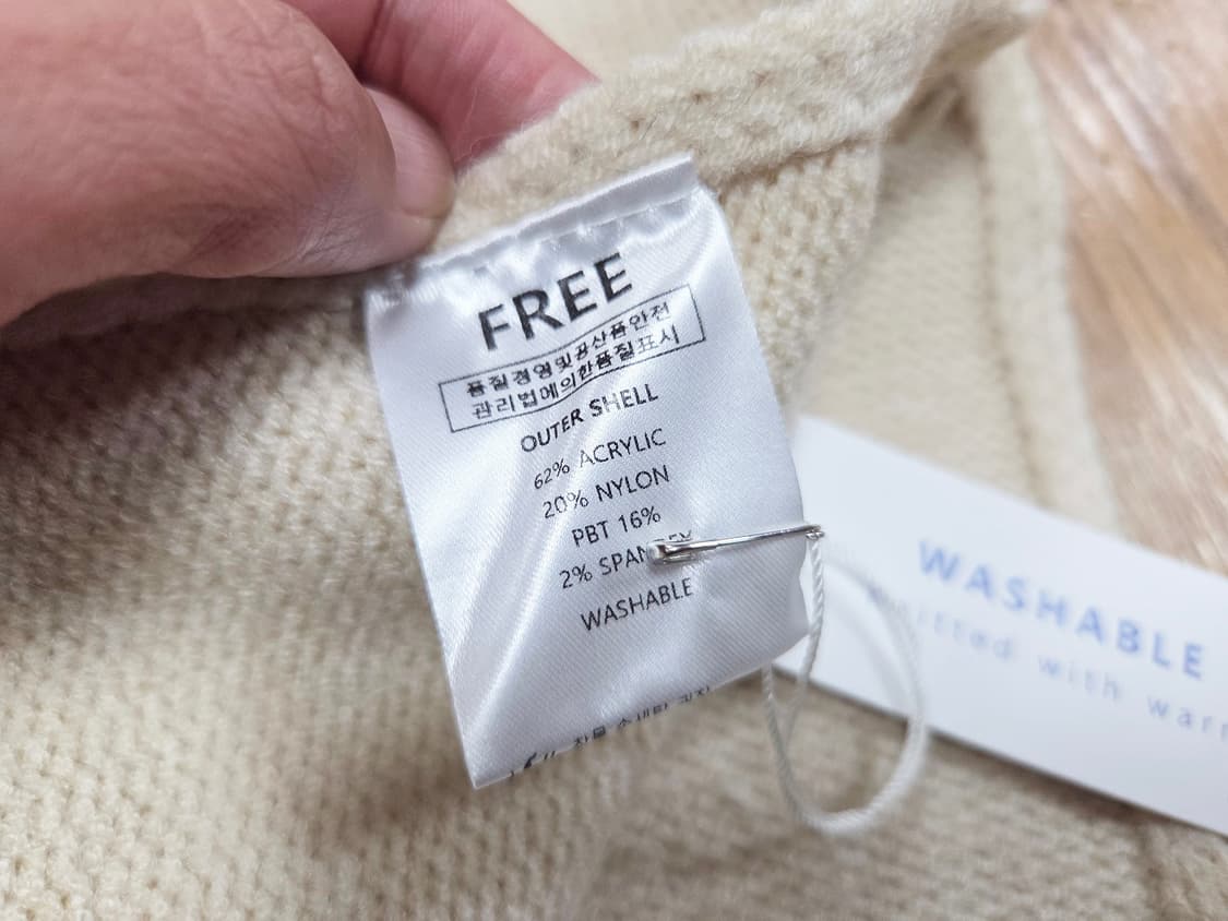 미미씨엘(mimiciel) 케이프 숄 니트가디건 프리사이즈 새상품 상품이미지7