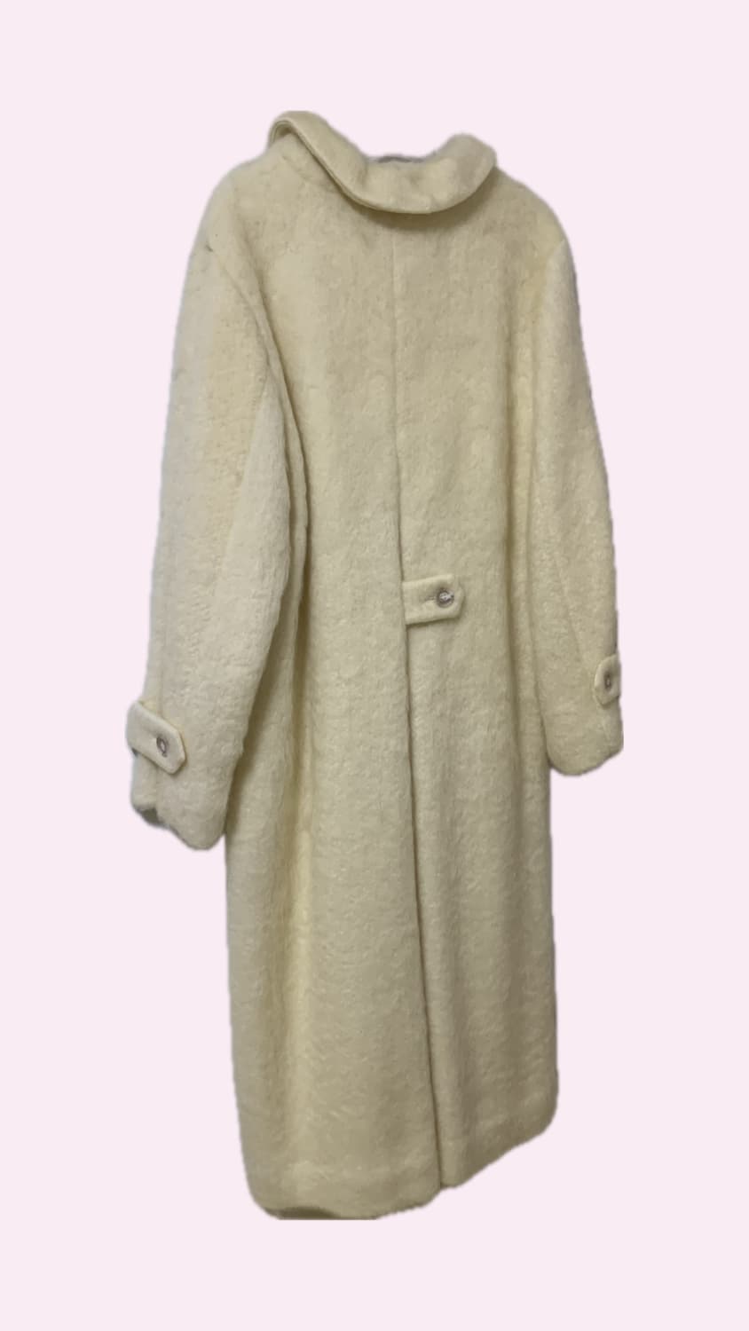 새상품 ) 마가린핑거스 헤어리 울 롱코트 (아이보리) 상품이미지10