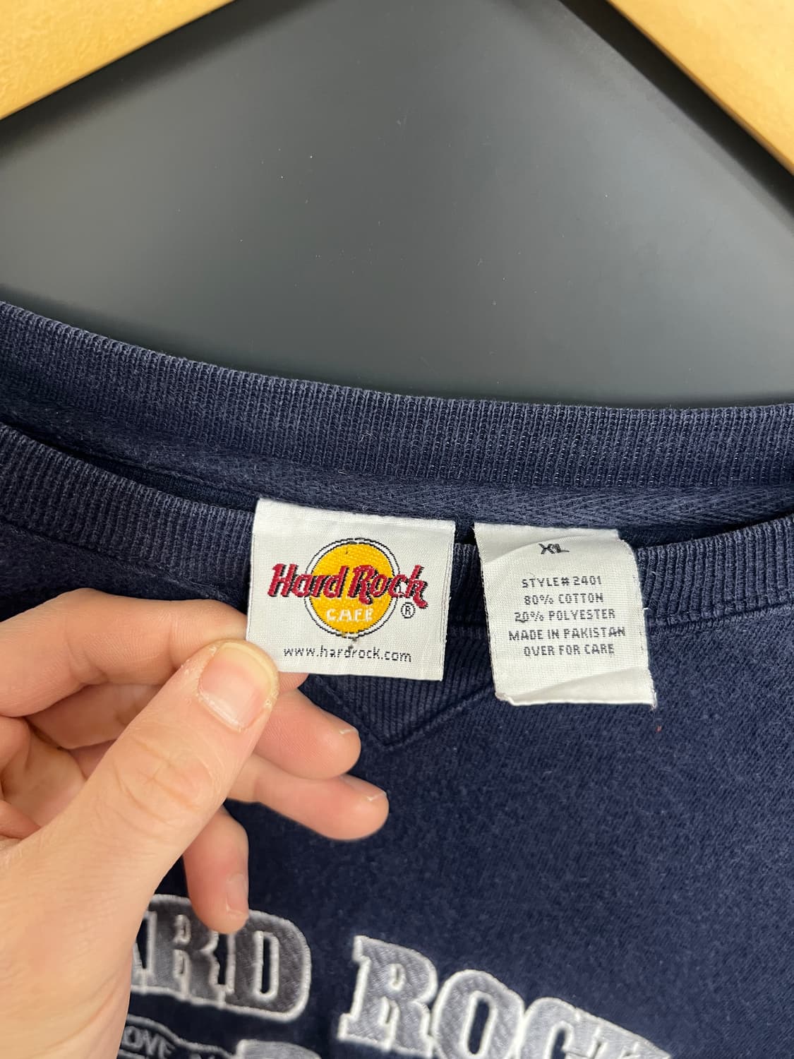 Hard Rock 90s 하드 락 카페 올드스쿨 네이비 스웻셔츠 맨투맨 상품이미지5