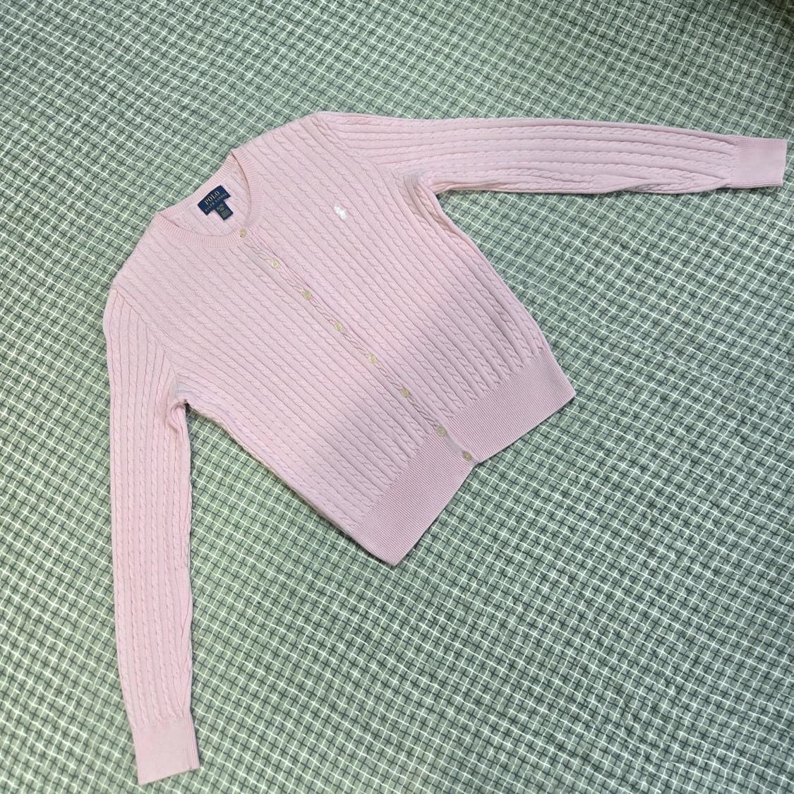 폴로 랄프로렌 핑크 케이블 가디건 상품이미지2