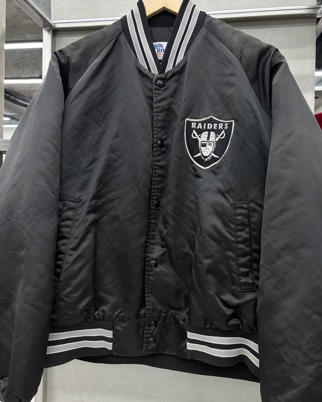 NFL 80s RAIDERS 나일론쉘 스타디움 점퍼 블랙 상품이미지2
