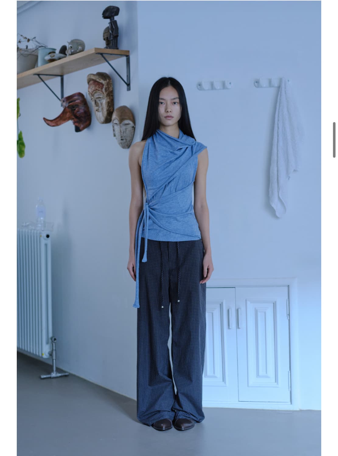 베르소 Straight Drawstring Pants black 상품이미지2