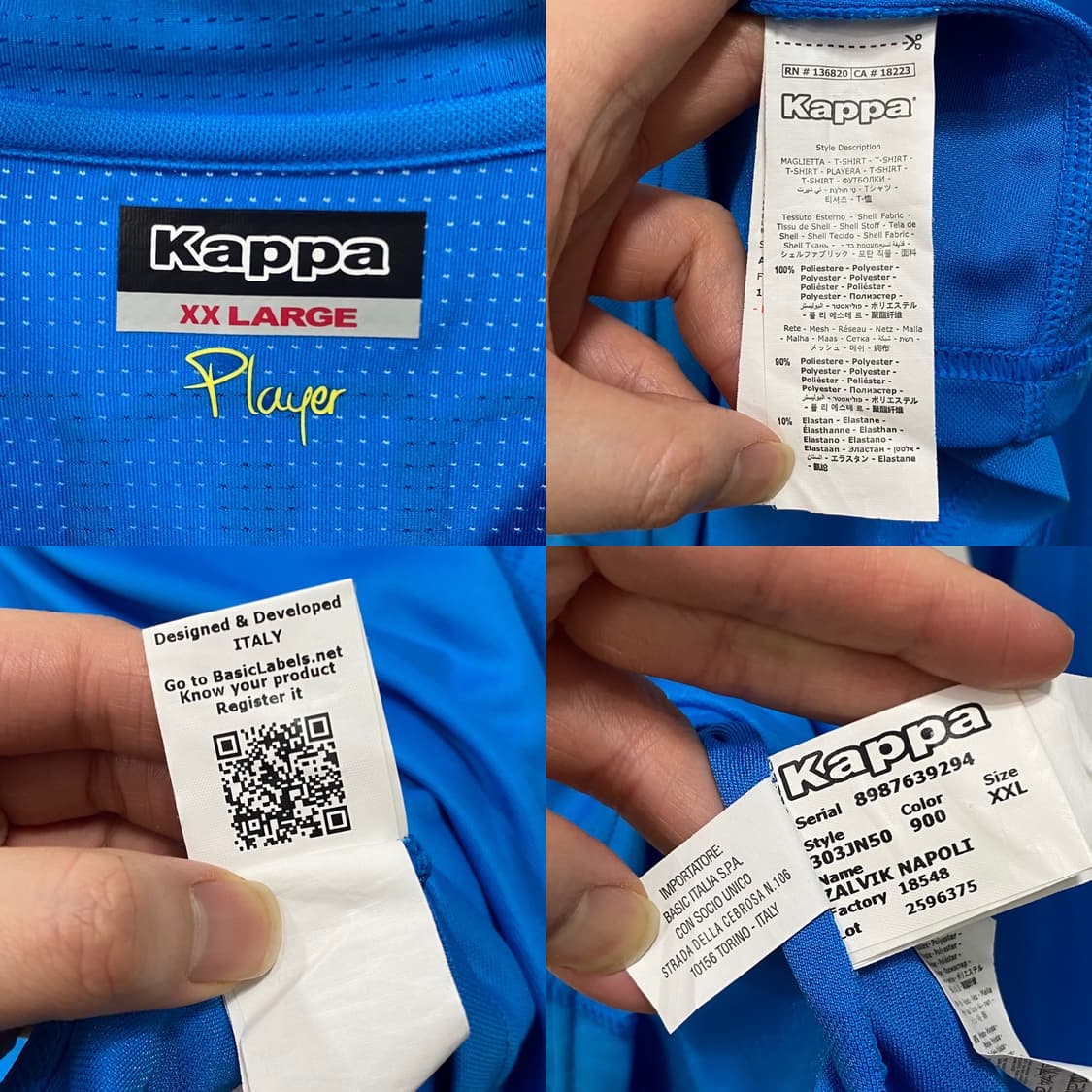 카파 SSC나폴리 긴팔 트레이닝 져지 상품이미지8