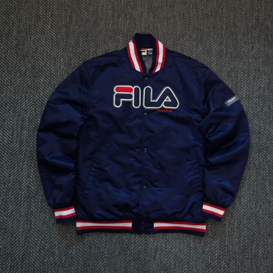 Fila 휠라 빅로고 올드스쿨 스타디움 바시티 자켓 상품이미지4