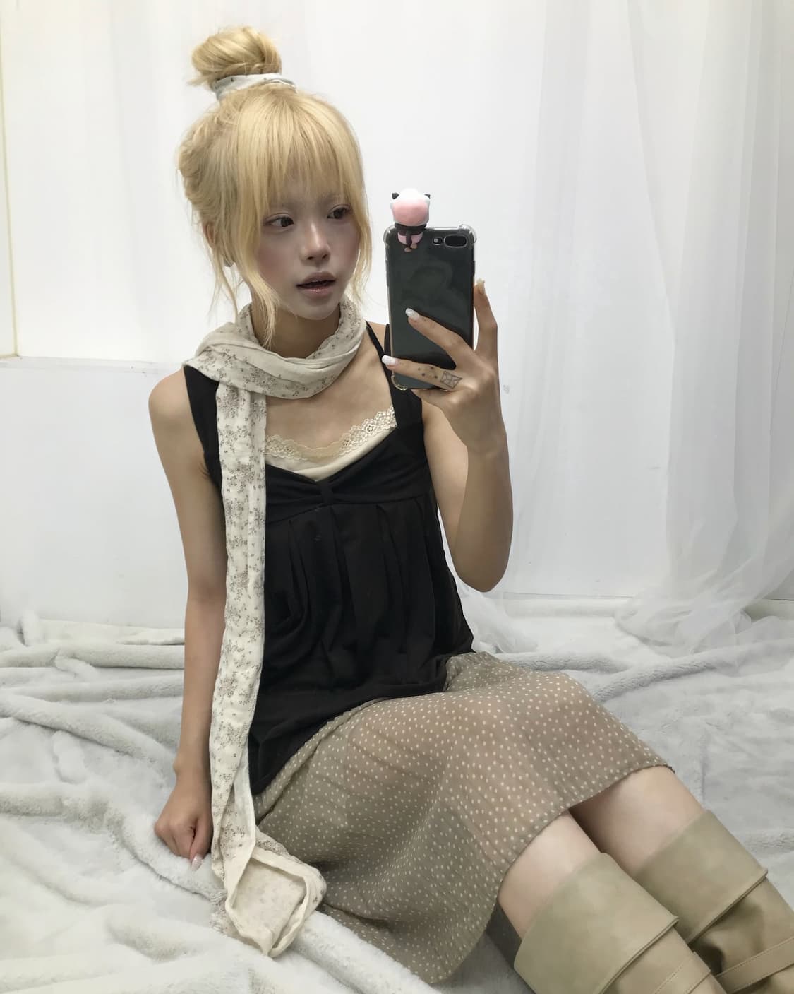 𝜗𝜚브라운 리본 러블리 하구미set 𝜗𝜚 상품이미지2