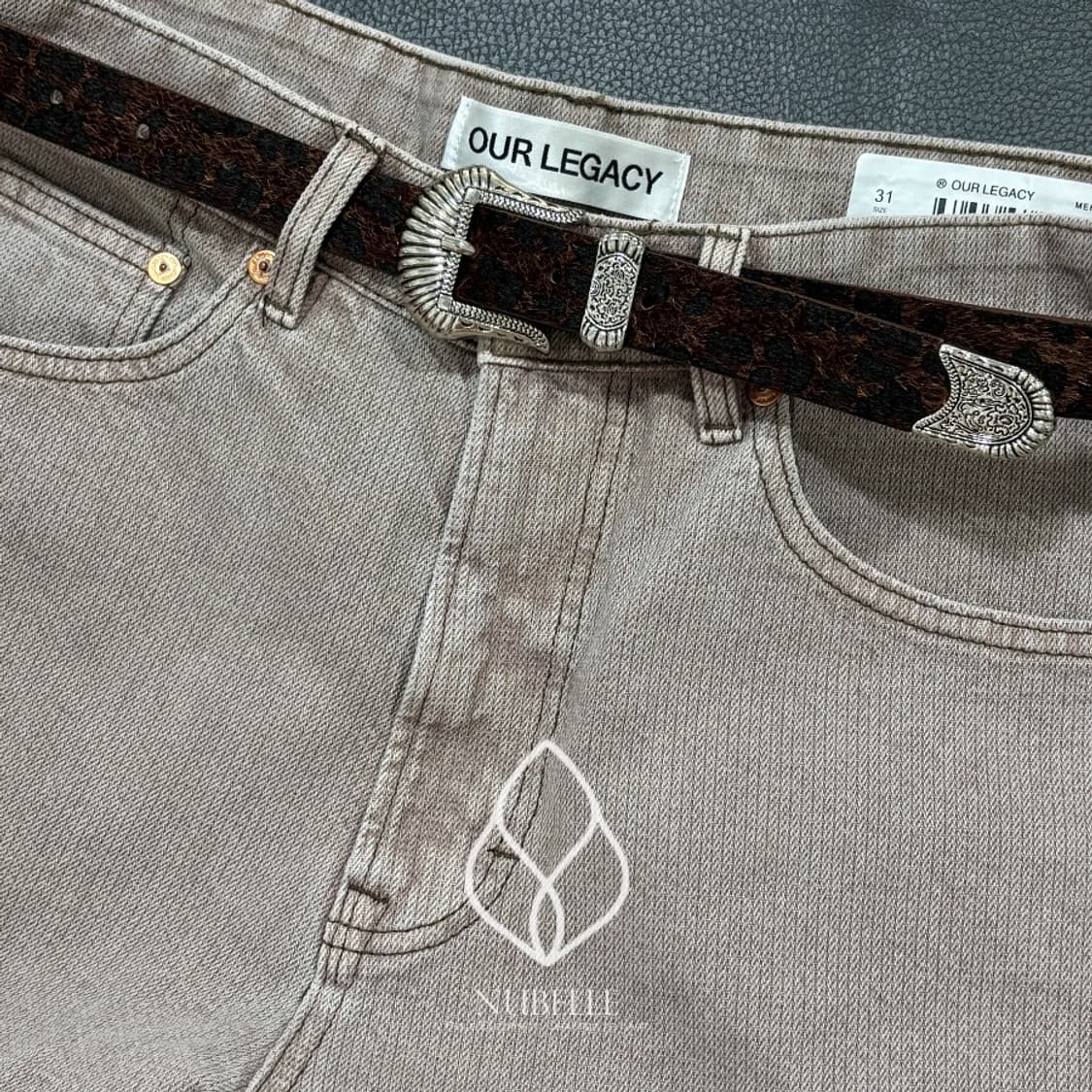 🌗 Leopard western belt / 호피 송치털 웨스턴 벨트 상품이미지2