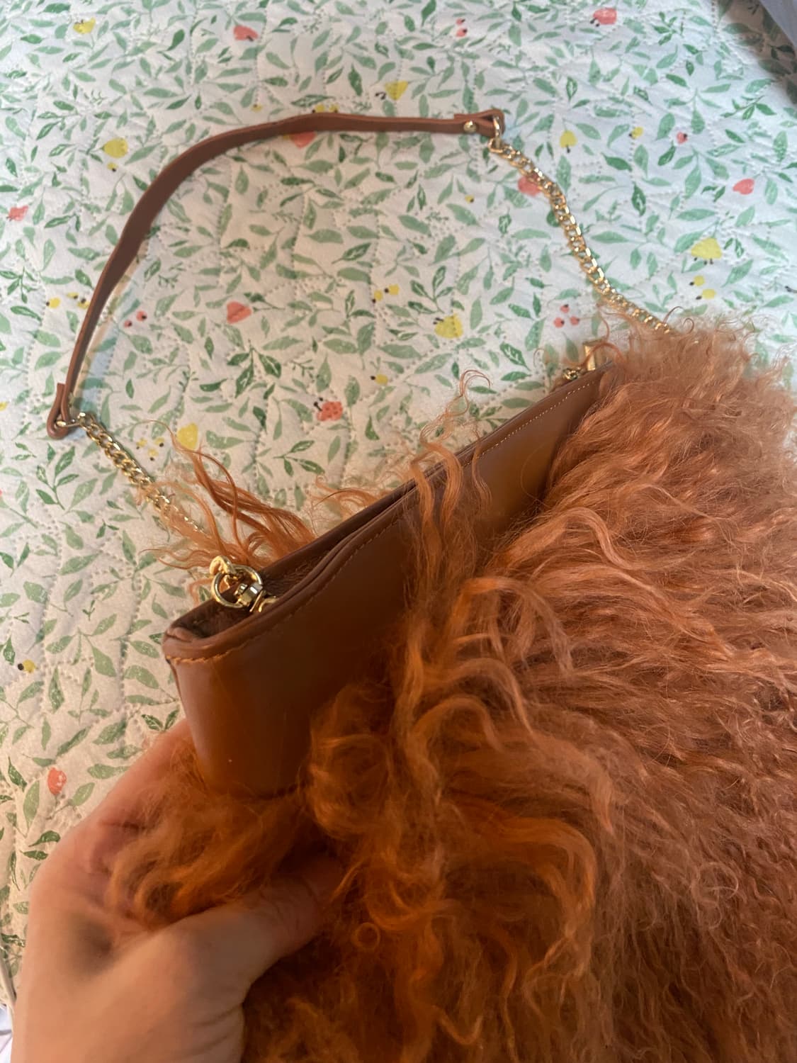 Peach 티벳 램스 퍼 숄더백 상품이미지4