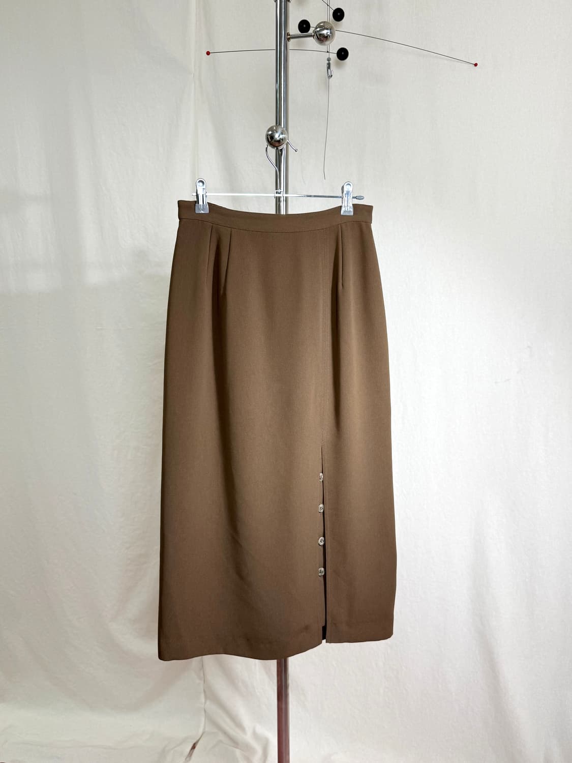 버튼 스트라이프 스커트 상품이미지2