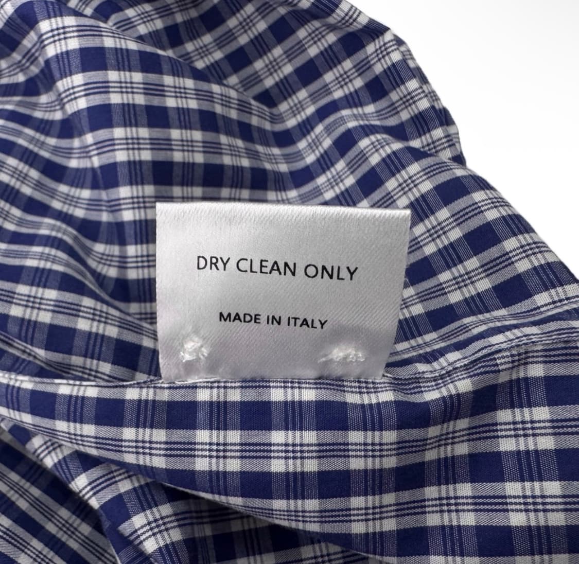 [L] 마틴로즈 18fw 체크 패치 깅엄 보이프렌드 오버핏 셔츠 블루 상품이미지7