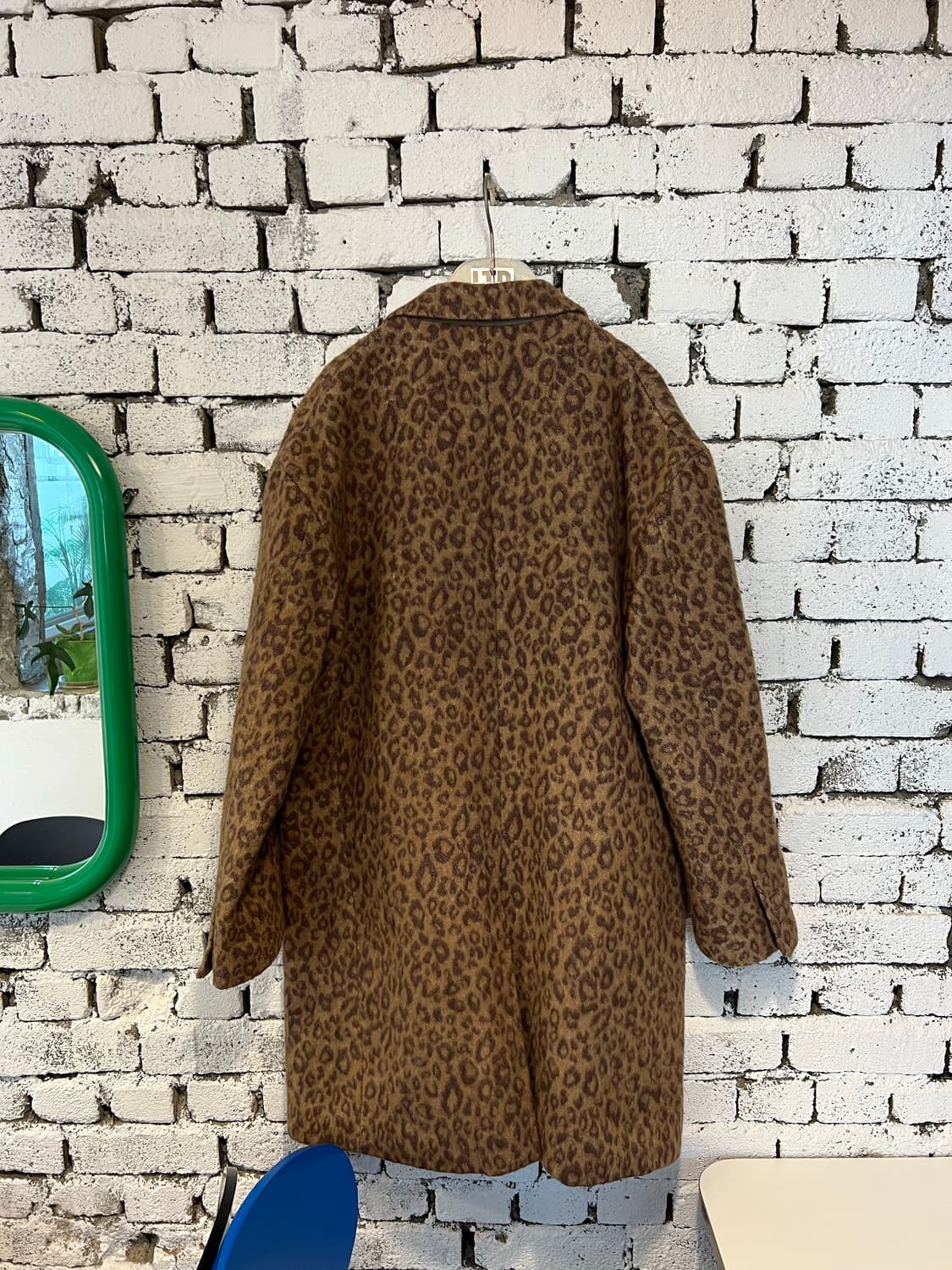 아메리칸 렉 시 레오파드 싱글 울 코트 상품이미지3