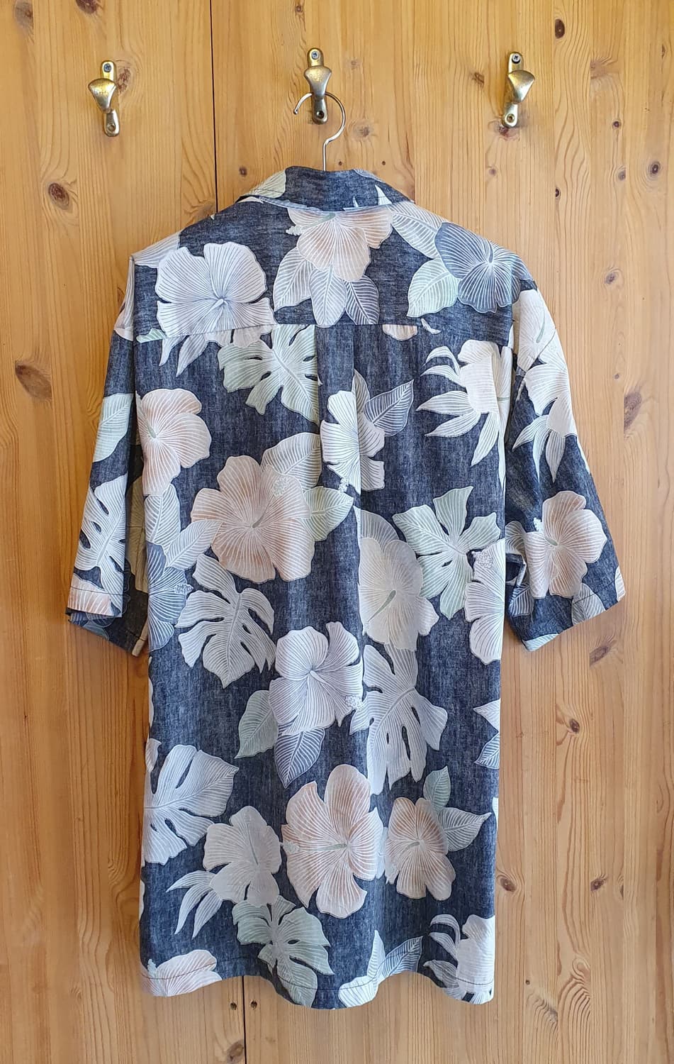 3XL(120).하와이안 셔츠(라이트블랙) 상품이미지2