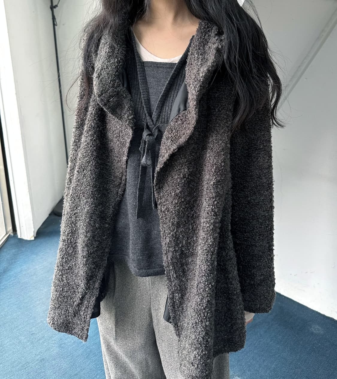 High gauge design strap knit TOP 상품이미지9