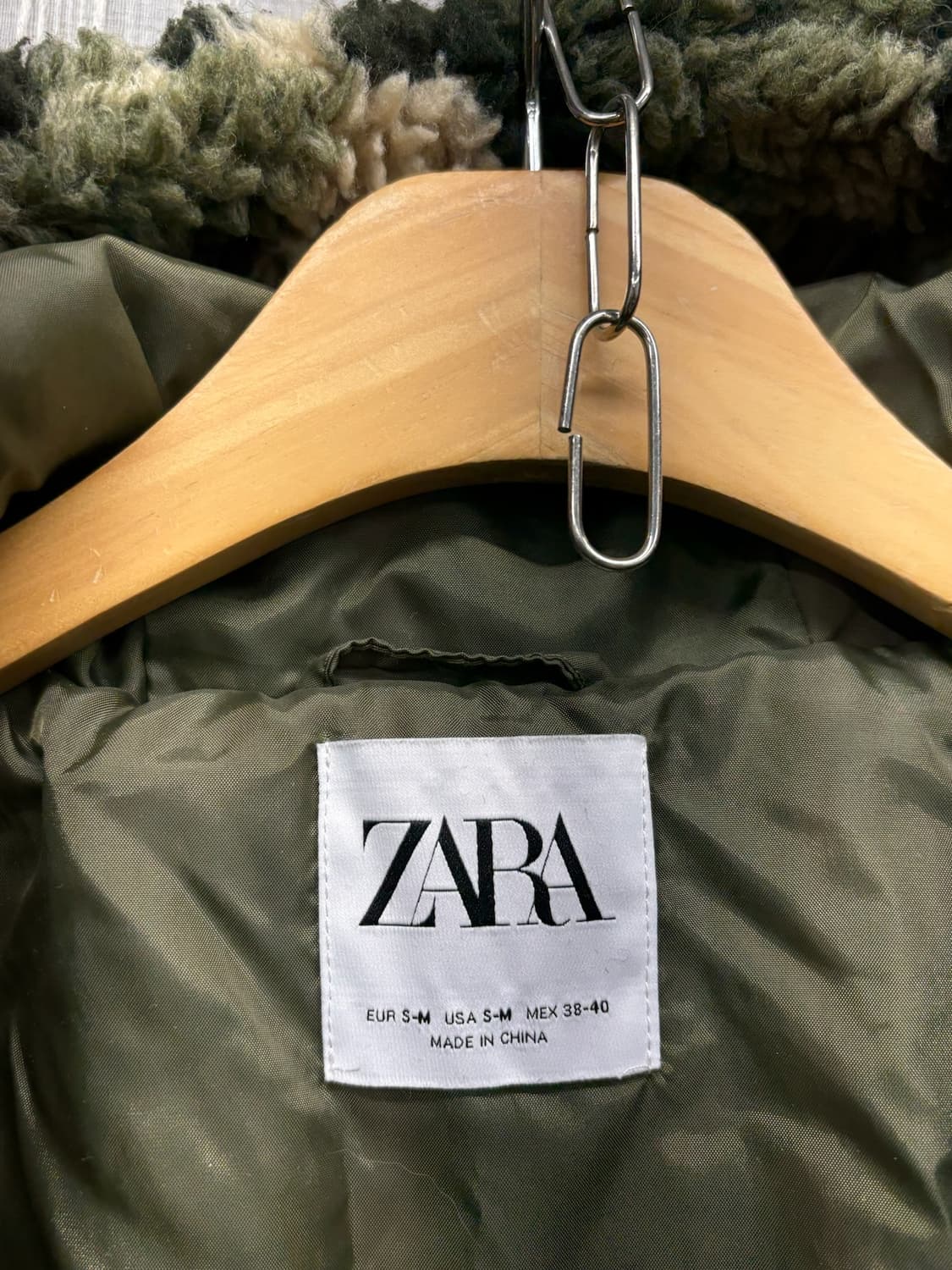 자라(Zara) 카모플라쥬 양털 셰르파 플리스 후리스 자켓 상품이미지5