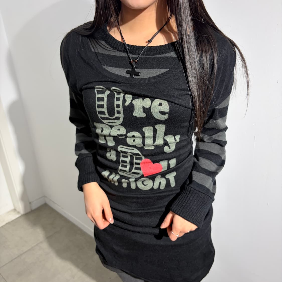 Pinky Girls y2k 니트 원피스 상품이미지1