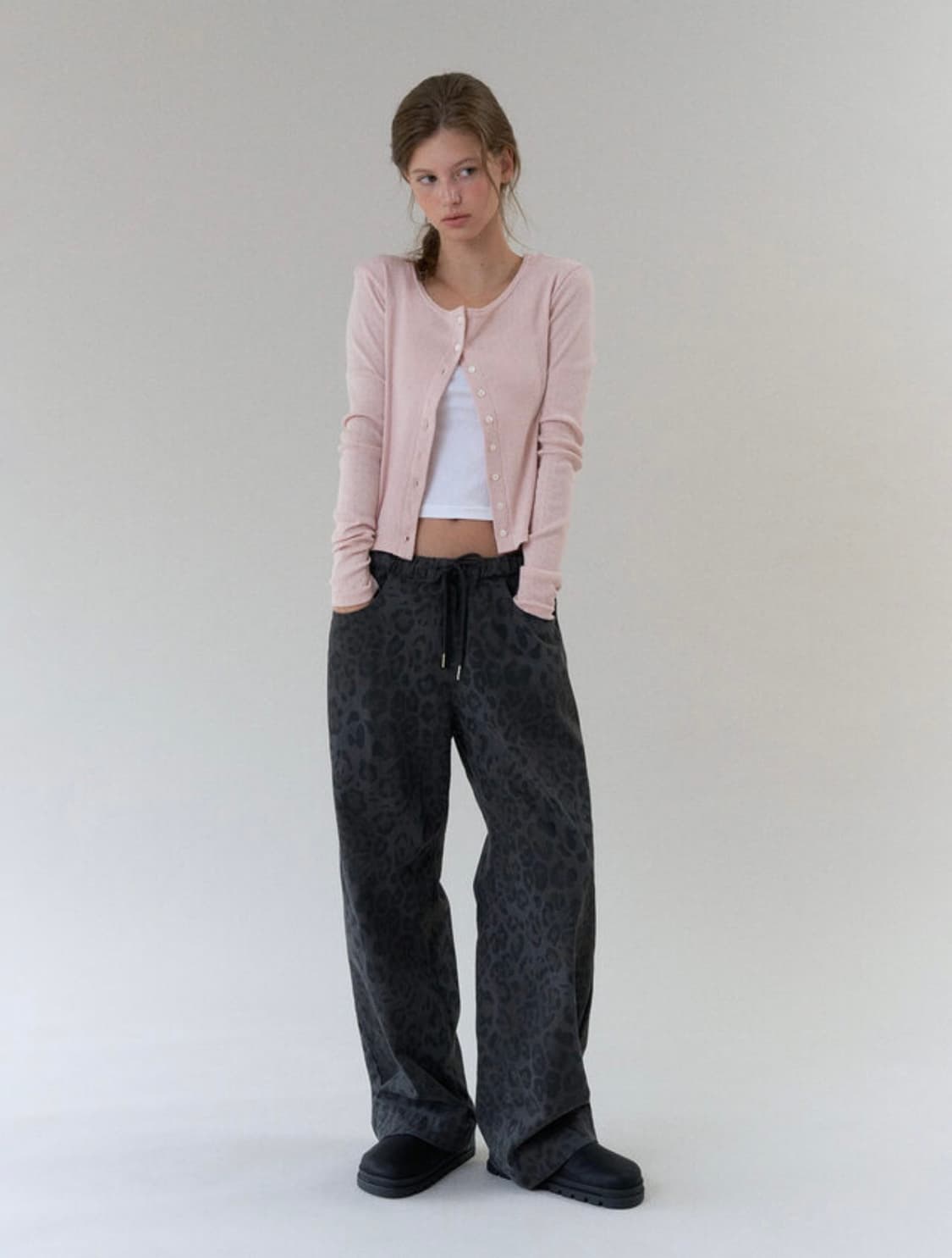 (택o/미착용새상품) 헤더먼트 레오파드 코튼 팬츠 상품이미지2