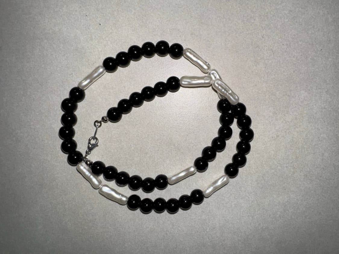 다비즈 블랙 진주 목걸이 상품이미지4