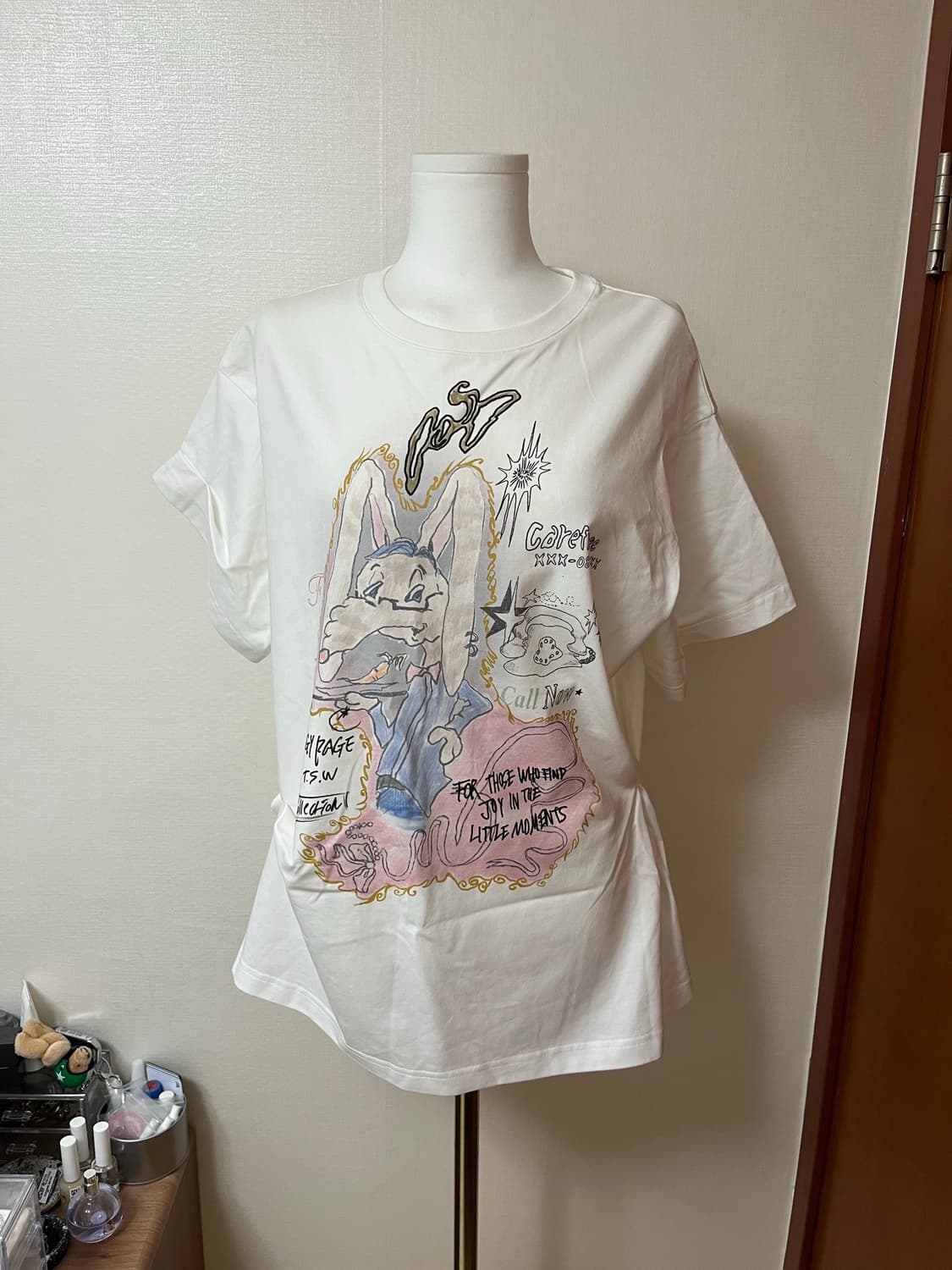 Rabbit Ruched Top / WHITE 상품이미지1