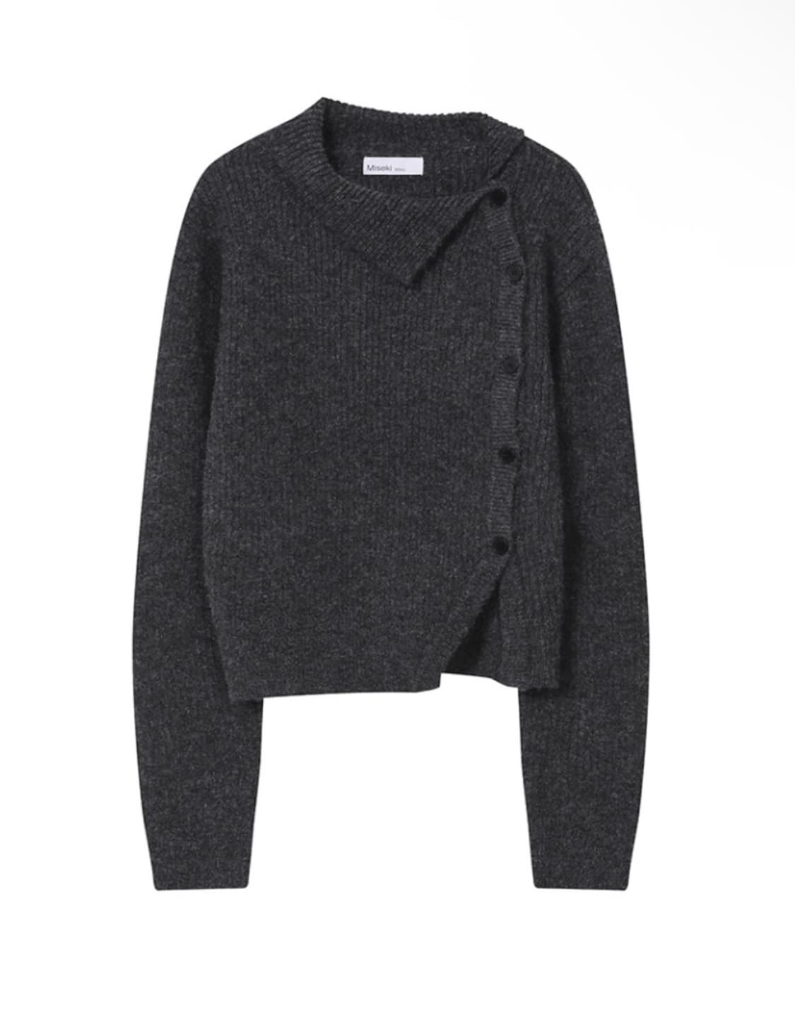 미세키서울 차콜 감성 니트 | 실착4회 , 상태 좋아요🤍 상품이미지3