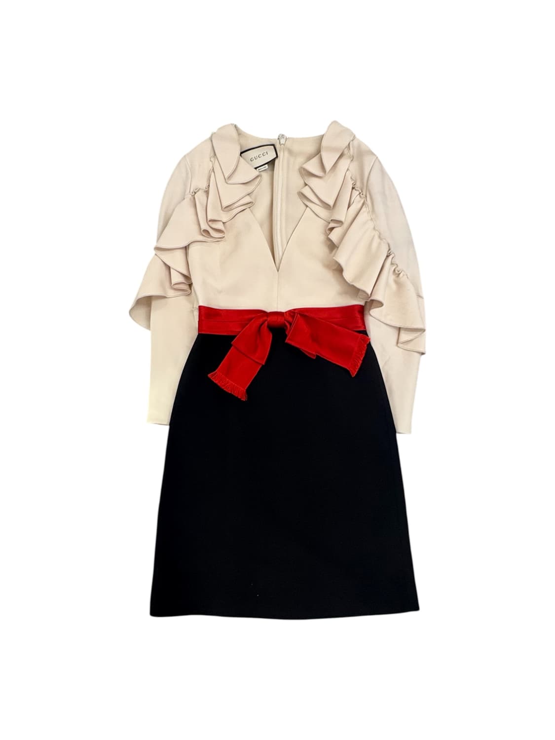 구찌 러플 디테일 실크 원피스 상품이미지1