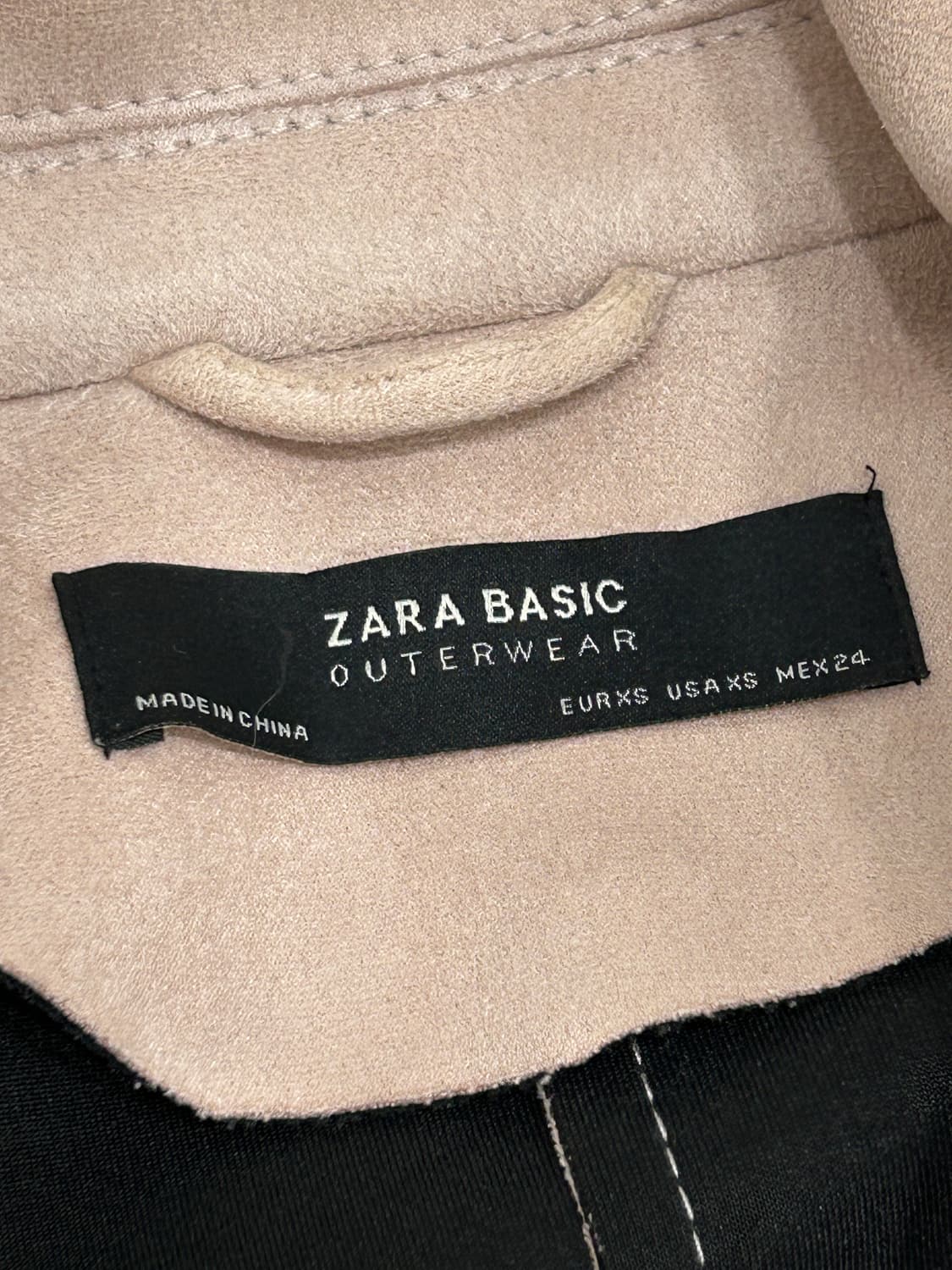 자라 ZARA 연핑크 스웨이드 라이더 자켓 XS 상품이미지5